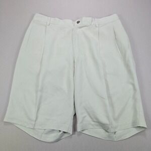Tommy Bahama Relax Shorts Pleated 100% Silk Textured Beige Mens 38